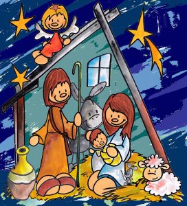 Krippenspiel am Heiligen Abend in der Bekenntniskirche
