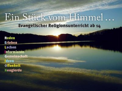 Evangelischer Religionsunterricht an der Sekundarstufe II - Folder - Titelbild Evangelischer Religionsunterricht an der Sekundarstufe II - Folder-Titelbild